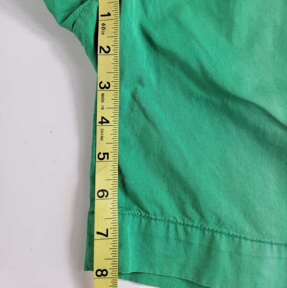 POLO by Ralph Lauren Straight Fit Solid Green Shorts Size: 34 READ.Some fadin - Picture 8 of 9